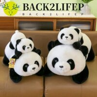 Back2lifep Panda Đồ chơi sang trọng, Búp bê nhồi bông gấu trúc lông tơ, Phim hoạt hình thoải mái Tư thế ngồi đáng yêu Gấu trúc mềm Búp bê sang trọng trẻ em