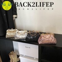 Back2lifep Túi ly hợp buổi tối, Dây đeo dây chuyền Túi xách ăn tối sequin thanh lịch, Tay cầm thời trang sang trọng Bling Túi tiệc cưới