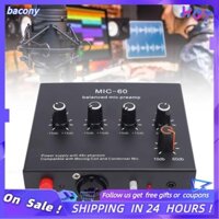 Bacony Mic Preamp tăng cường chất lượng âm thanh 48V Công suất Micrô đầu ra cho các mic
