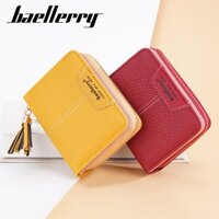 Baellerry Ví Đựng Thẻ / Tiền Xu Nhiều Ngăn Có Khóa Kéo In Họa Tiết Thời Trang Cho Nữ Giá Đỡ