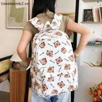 {Bag} Ba lô nhẹ dung tích lớn Túi đi học Capybara hoạt hình Túi đi học dành cho học sinh Dây đeo có thể điều chỉnh thời trang Ba lô Quà tặng.