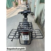 Baga đèo hàng  xe máy,giá xe 2 cáh đèo hàg nặg,cồg kềnh phun tĩnh điện ,ống phi 21.dày 1ly2.nặng 8,7 kg,Trọng tải ~300kg