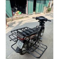 Baga đèo hàng xe máy,giá xe đèo hàng 2 cánh mở được cốp phun sơn đen tĩnh điện chống gỉ  ống thép D21