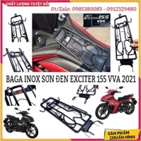 Baga Giữa EX155 Và EX155 VVA (Exciter 155 VVA) Cao Cấp INOX Sơn Đen Tĩnh Điện Dày 10 Ly Chắc Chắn Mẫu Mới 2021