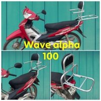 Baga Phượt lắp xe wave Alpha 100,wave S100, sử dụng chung mẫu,(tặng kèm xốp bọc gác tay) khi mua trọn bộ có gác tay