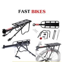 Baga xe đạp, gác baga xe đạp bắt trục yên bằng hợp kim nhôm cao cấp, chắc chắn