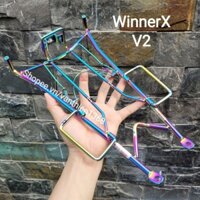 Baga Xe WINNER X V2 2019->2021 Inox Sơn Đen Titan Kiểu Cầu Thang