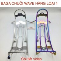 Baga xuồng, baga chuối 10 ly mạ inox trắng, titan 7 màu Wave A 2007-2023, Wave 50cc