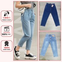 [baggy big] Quần jean nữ co dãn kiểu baggy dài quần 82-84cm cho chị em cao dưới 1.6m size 35-60kg BB Jeans