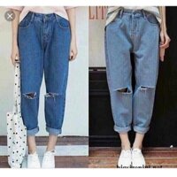 BAGGY JEAN RÁCH GỐI (có big size )