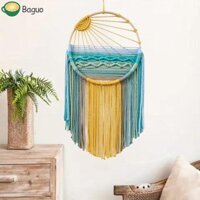 Baguo Dây Cotton Sunrise Sunset Tấm Thảm Dệt Tay Trang Trí Phòng Đơn Giản