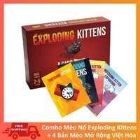 Bài Mèo Nổ Exploding Kittens + 4 Bản Mở Rộng Việt Hóa