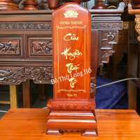 Bài vị cửu huyền thất tổ thờ gia tiên gỗ căm xe cao 30cm, 38cm - Bài vị thờ gia tiên gỗ - chạm khắc theo yêu cầu