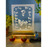 Bài vị Tổ Nghiệp cao cấp Có đế đèn 16 màu