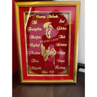 Bài Vị_Liễn Thờ_TỔ NGHIỆP Dát Vàng 30cm x 40cm