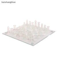 Baishangblue 1 Bộ Thủ Công Thủy Tinh Pha Lê Bộ Cờ Vua Acrylic Chống Vỡ Thanh Lịch Kính Cờ Vua Miếng Bảng Trò Chơi Trò Chơi Cờ Vua Gia Đình BHB