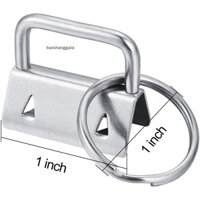 Baishanggala 50 Miếng Chìa Khóa Fob Phần Cứng Móc Chìa Khóa Fob Vòng Tay Phần Cứng Có Vòng Chìa Khóa Cho Dây Buộc Quảng CÁO