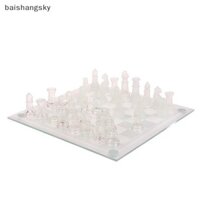 Baishangsky 1 Bộ Thủ Công Thủy Tinh Pha Lê Bộ Cờ Vua Acrylic Chống Vỡ Thanh Lịch Kính Cờ Vua Miếng Bảng Trò Chơi Trò Chơi Cờ Vua Gia Đình baishangsky