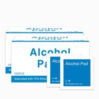 Bakeey 100Pcs 3*6cm 75% Alcohol Wet Wipe Disposable Disinfection Prep Swap Pads Antiseptic Skin Cleaning Wet Wipes Care
