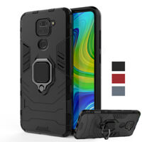 Bakeey Armor Shockproof Magnetic with 360 Rotation Finger Ring Holder Stand PC Protective Case for Xiaomi Redmi Note 9 N