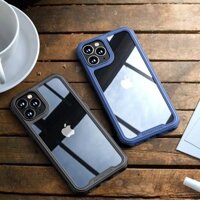 Bakeey for iPhone 12 Mini 5.4" Airbag Shockproof Armor Silicone Frame Clear Acrylic Case Cover