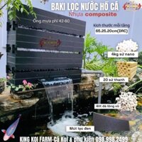 Baki lọc nước hồ cá trắng, đen bằng nhựa composite 3 tầng lọc nước hồ cá Koi chuyên dụng hồ cá koi _ Kingkoifarm