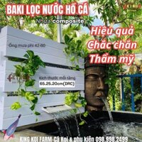 Baki lọc nước hồ cá trắng, đen bằng nhựa composite 3 tầng lọc nước, baki lọc nước chuyên dụng hồ cá koi _ Kingkoifarm