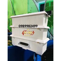 Baki lọc trắng mái ngói 3 tầng lọc nước hồ cá Koi (kt 62x19x51cm) có máng xã tạo thác.