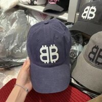 Balenciaga 2025 Mới Paris Xuân Hè Mũ Bóng Chày Cotton Nguyên Chất Cá Tính Rửa Mũ Bóng Chày Đôi B Huy Hiệu Nhật Ký