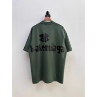 Balenciagi Thời Trang Bán Chạy Băng In Logo Áo Thun Cặp Đôi Tay Ngắn Cho Nam Nữ