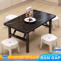 Bali Bàn Gấp Cao Cấp Đa Năng Ăn 100/80/60 Cm Hoa Văn Cẩm Thạch Không Cần Lắp Đặt Chịu Được 260kg