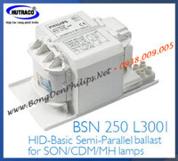 Ballast (tăng phô/chấn lưu) dùng cho bóng đèn đường cao áp Philips BSN 150W L300 I