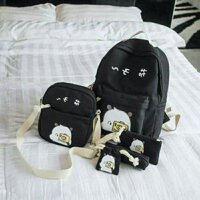 Balo 5 món đi học Sinh Sinh Viên Nữ - SET Balo 5 món Thời Trang Hàn Quốc Cực Dễ Thương- Màu Cực TRENDY