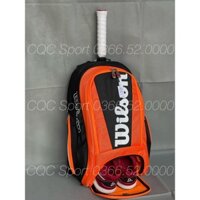 Balo 609 Wilson tennis cầu lông ngăn, chống nước, có khoá kéo hàng cao cấp.