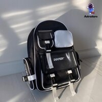 Balo Backpack Degrey Trắng nhiều ngăn, vải cao cấp, đi học, đi chơi, đi du lịch