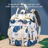 Balo bỉm sữa  Mommy Bag giữ nhiệt bình sữa 13 ngăn đa năng chống thấm nước cao cấp cho mẹ và