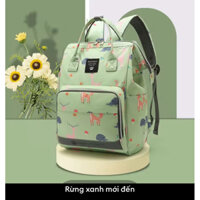 Balo bỉm sữa Ngựa Pony/ xám ri/ xương rồng 13 ngăn chứa và chống thẤM