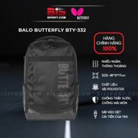 Balo Bóng Bàn Butterfly BTY-332 Chính Hãng - Đen Chữ Xanh - Thiết Kế Đơn Giản, Chống Trầy Xước, Chống Mài Mòn