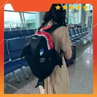 Balo Cá Mập BabyShark vải lưới màu đen siêu cute thời trang unisex đi học, đi chơi, đựng nón bảo hiểm