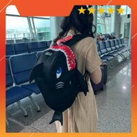 Balo Cá Mập BabyShark vải lưới màu đen siêu cute thời trang unisex đi học, đi chơi, đựng nón bảo hiểm