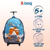 Balo cần kéo B.bag Around the World dành cho học sinh cấp 1 - xanh dương nhạt