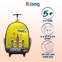 Balo cần kéo B.bag Around the World dành cho học sinh cấp 1 - Vàng