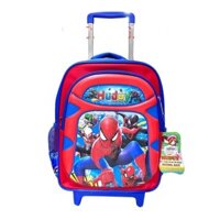 Balo cần kéo đi học tháo ráp được cho bé trai tiểu học cấp 1 hình siêu nhân nhện Spiderman - HINTAS - HUDUY CÓ SẴN