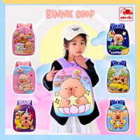 Balo Capybara cho bé mầm non Cặp đi học mẫu giáo hoạt hình Capy đáng yêu nổi 3D cho trẻ em 1-5 tuổi BINNIE SHOP PK2040