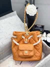 Balo Chanel Siêu Cấp Màu Da Cam Size Mini 18cm