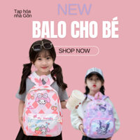 Balo cho bé hình Sanrio phong cách kẻ caro phù hợp cho bé 5 tuổi và tiểu học