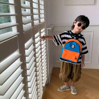 balo cho bé mầm non Ba lô học sinh mẫu giáo nhỏ lớp nhỏ 1-3 tuổi 4 ba lô trẻ em thời trang màu tương phản ba lô đi chơi siêu nhẹ cho bé gái