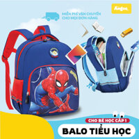 Balo cho bé trai bé gái ANGOO đi học lớp 1-6 tiểu học, balo siêu nhân hình in sắc nét đáng yêu