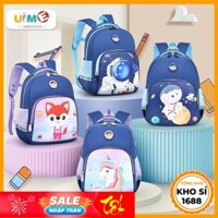 Balo cho bé trai bé gái đi học  tiểu học lớp 1, cặp sách siêu nhẹ 450gr hình in elsa, người nhện đáng yêu E1732