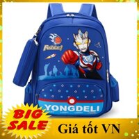 Balo cho bé trai cấp 1, 2 kèm túi đựng bút y hình, cặp sách siêu nhân học sinh chống thấm có phản quang tiểu trung học